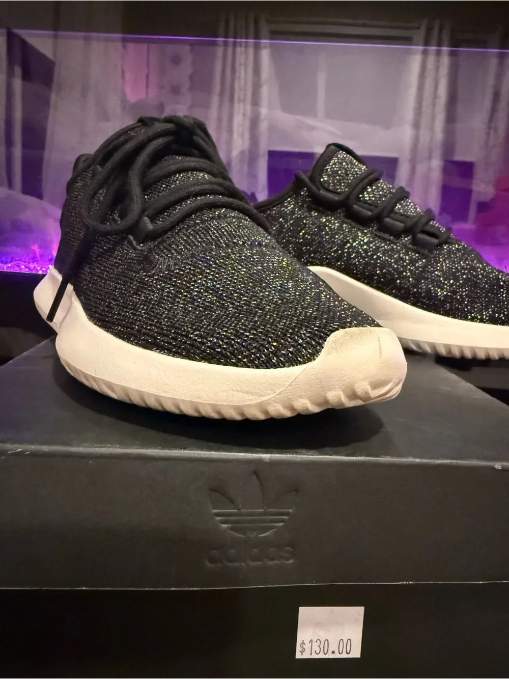 Adidas Black Tubular Doom sparkle Sneakers